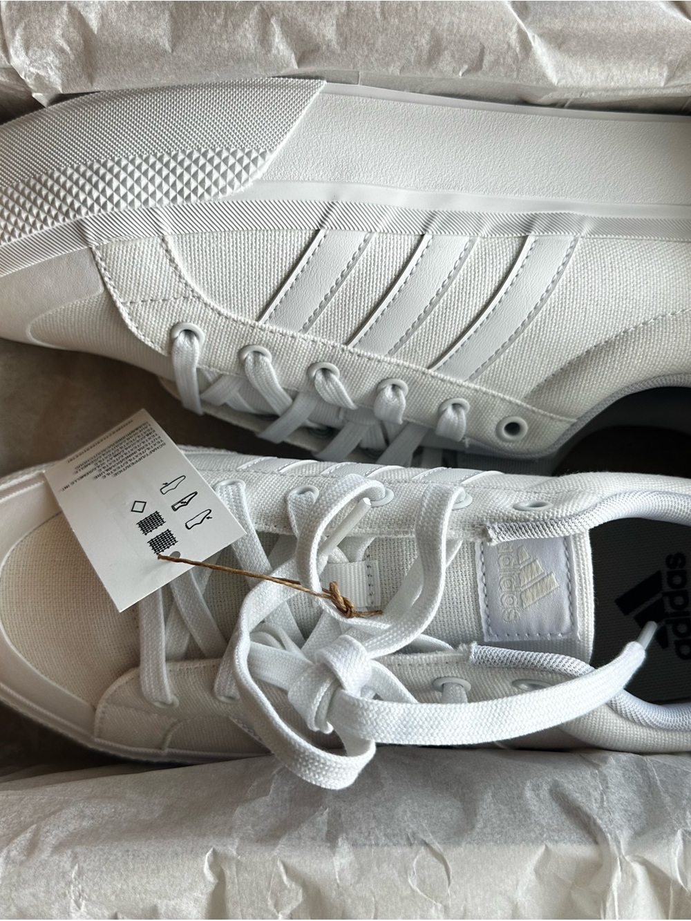 NEW White Adidas Platform Shoes - Women’s - Picture 4 of 5